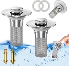 Bathroom Sink Drain Strainer, Pop-up Sink Drain Strainer with Removable  - $50.85 CAD