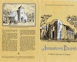 Jamestown Church Brochure At Historic Jamestown Virginia  - £14.02 GBP