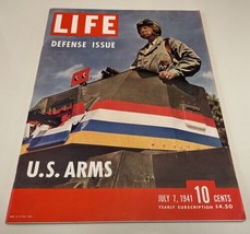 Life July 7 1941 WWII WW2  U.S. Arms Defense Issue Lamour Pinup Vintage Magazine - £30.33 GBP