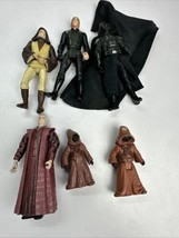 Vintage 90s Star Wars Action Figure Lot Of 6 Loose Luke Obi Case Jawa Palpatine - $14.52