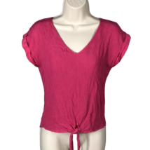 Splendid Shirt Blouse ~ Sz Small ~ Pink ~ Short Sleeve ~ V-Neck ~ Cap Sleeve - £13.69 GBP