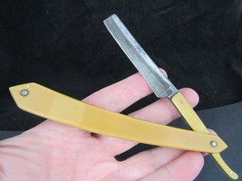 RARE straight edge razor vintage &quot;MONDAY&quot; celluloid INTERESTING DESIGN! - $37.39