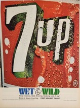 1967 Print Ad 7UP Soda Pop Wet &amp; Wild Seven-Up First Against Thirst - £13.43 GBP