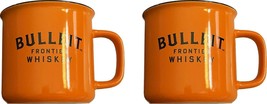 Bulleit Bourbon Frontier Whiskey Ceramic Camp Mug Cup SET OF 2 Brand New - £11.73 GBP