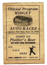Saginaw Fair Speedway Auto Race Program 1936-Ultra RARE RACE ITEM! - £117.72 GBP