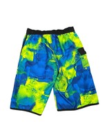 ZeroXposur Drift Swim Trunks Boys XL-18/20 Neon Blue Green Drawstring Po... - $14.23