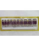 Nail Polish Strips (20 double ended) (new) WELCOME TO MY LAIR - PLUM &amp; GOLD - £9.87 GBP