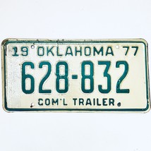 1977 United States Oklahoma Commercial Trailer License Plate 628-832 - $13.85