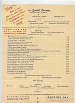 Junction Inn Menu Highway 101 Mountain View California 1930&#39;s - £45.15 GBP