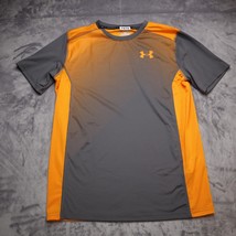 Under Armour Loose Fit Youth XL Orange Gray Lightweight Athletic Casual Heatgear - $18.69