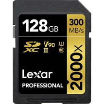 Lexar 128GB 2000X Professional SDXC RDR UII, LSD128CRBEU2000R (RDR UII) - £185.70 GBP