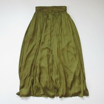 NWT J.Crew Point Sur Crinkled Maxi in Weathered Cypress Green Long Skirt 2P - £55.67 GBP