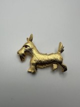 Vintage Gold German Schnauzer Dog Brooch 4.5cm - $29.70