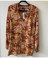 Torrid Rayon crepe tie waist peasant top New with Tags Size 1X - $31.12 CAD