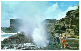 Blowhole on the Leeward side of Oahu Hawaii Postcard - £6.94 GBP