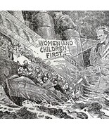 Titanic Women And Children First 1912 Woodcut Print White Star Nautical ... - $920.07 MXN