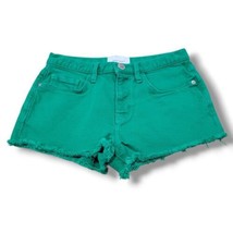 Current/Elliott Shorts Size 23 25&quot;x2&quot; Denim Shorts Jean Shorts Daisy Dukes Green - $30.28