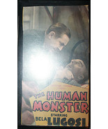 The Human Monster VHS 73 min Horror Movie from 1937 B&amp;W Ben Lugosi - £28.44 GBP
