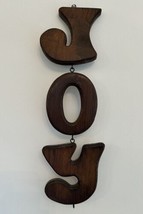 Wallace Berrie JOY Initial Letters w Hooks Wood Wall Hanging Retro Vintage 1977 - £19.76 GBP