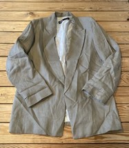Zara Men’s Open Front Linen Jacket Size M Beige R10 - $29.60