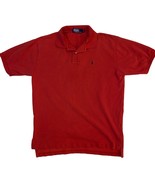Vtg Polo Ralph Lauren Mens Red Collared Polo Shirt with Blue Pony Logo, ... - £15.71 GBP