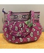 Vera Bradley Morgan Purse Simply Violet Fuscia Paisley  Shoulder Bag NWT - $1,290.10 MXN