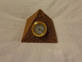 Westland Tiny Tick-Tocks Egypt Pyramid Desk Shef Clock Brown small 2001 - $15.00