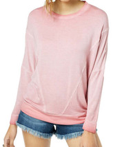 Hippie Rose Juniors Weathered Wash Pullover Sweatshirt,Medium,Coral Dream - $24.94