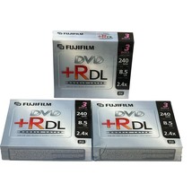 Fujifilm DVD +RDL Double Layer Lot 3 Packages 3 Disc Per Box 240min 8.5 GB 2.4X - £27.51 GBP