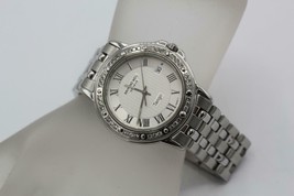 Raymond Weil Tango Ref. 5560 Diamond Bezel SS 36mm Swiss Quartz Watch 6.5&quot; wrist - £443.18 GBP