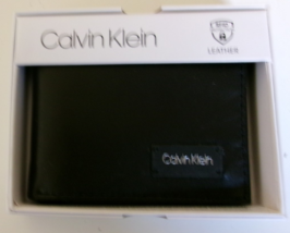 Calvin klein leather wallet with RFID Blocking Black Style 31KA220025 - $482.22 MXN