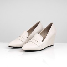 Spring New Concise Women Pumps Outside High Heels Pointed Toe Genuine Leather Wo - £79.57 GBP
