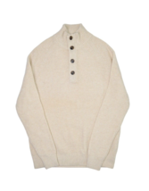 Banana Republic Sweater Mens L Wool Waffle Knit Henley Fisherman Italian... - £18.79 GBP