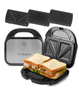 Sandwich Maker, Panini Press Grill, 3 in 1 Waffle Maker Detachable Non-S... - $59.75