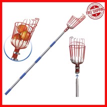 Lightweight 10ft Fruit Picker Tool with PVC-Coated Basket for Easy Harve... - $50.48
