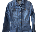 DKNY Jeans Womens Medium Denim Button Up Jean Jacket Tailored Pockets - $24.68