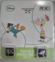 NEW Disney Phineas and Ferb Rocx Double Pack Charms and Stickers Roxo Br... - $2.99