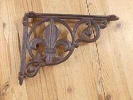 FLEUR DE LIS SHELF BRACKET BRACE CORBEL PLANT HANGERS FRENCH SOUTHERN DECOR - $21.13 CAD