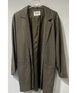 Neiman Marcus Green Leather Open Jacket Size S Very Good Condition - $903.19 MXN