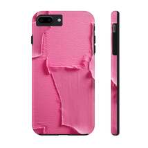 Distressed Neon Pink: Edgy, Ripped Denim-Inspired Doll Fabric - Tough Phone Case - $27.35