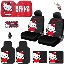 FOR SUBARU 12PC HELLO KITTY CAR TRUCK SEAT STEERING COVERS MATS ACCESSOR... - $142.36