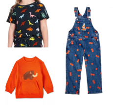 NEW Christian Robinson 3 Pc Clothes Bundle sz 4T w/ overalls, sweatshirt, tee - £8.52 GBP