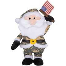 Christmas Animated Musical  &quot;Yankee Doodle&quot; Camouflage Santa - £24.03 GBP