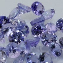 One Blue Purple Tanzanite Accent 3mm Faceted Diamond Cut Round Average .17 carat - £2.66 GBP