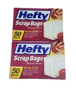 2- Hefty Scrap Bags With Tear-off Ties 50 Bags **DAMAGED BOX**SEE PICS** - £54.26 GBP