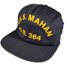 USS MAHAN DD-364 Cap Hat Vtg 70s United States Navy Farragut-Class Snapback - $10.66