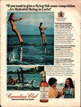 1974 Canadian Club Whiskey Hydrofoil Skiing Photo Girl Bikini Vintage Pr... - £20.71 GBP