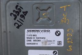 08 Bmw E60 E82 E80 E92 135i 335i 535i N54 ECU DME CAS-3 Ignition Fob 7573863 image 2