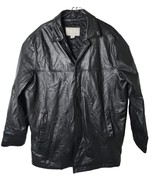 Wilson Leather Men L M. Julian Black Button Down Leather Jacket Missing ... - $77.22