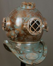 Deep Diving Helmet US Navy Mark V Deep Sea Marine Diver&#39;s Helmet - $996.86
